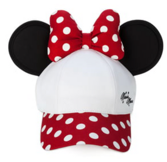 Disney Parks Baseball Cap For Adults Minnie Mouse Ears Polka Dots New with Tag