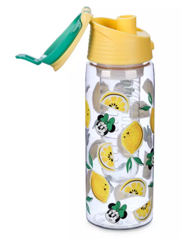 Disney Parks Minnie Mouse Lemons Infuser Bottle with Built-In Straw New with Tag