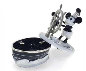 Disney Parks Mickey Mouse Trinket Box by Arribas – Steamboat Willie New with Box
