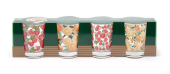 Disney Parks Mickey Minnie Mouse Icon Strawberry Oranges Glassware Set New W Tag
