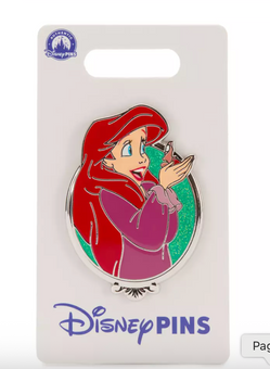 Disney Parks Ariel and Sebastian Pin The Little Mermaid New With Card