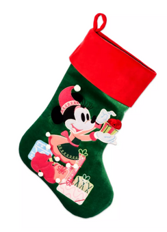 Disney Parks Minnie Mouse Holiday Stocking New with Tag