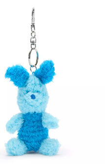 Disney D23 Winnie the Pooh Piglet Blue Plush Keychain Bag Charm New with Tag