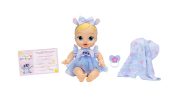 Disney Darlings Snuggly Stars Doll Stitch Blonde Hair Blue Eyes Toy New W Box