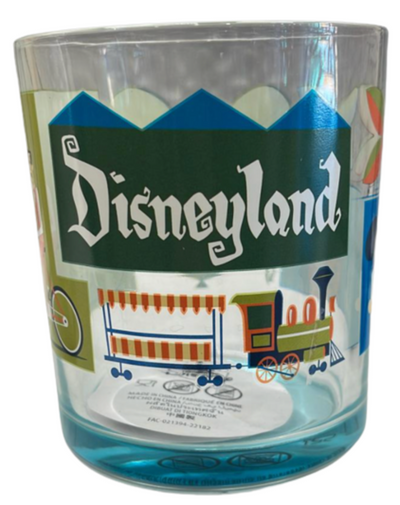 Disney Parks Mickey Disneyland Main Street USA Glass By Shag New with Tag
