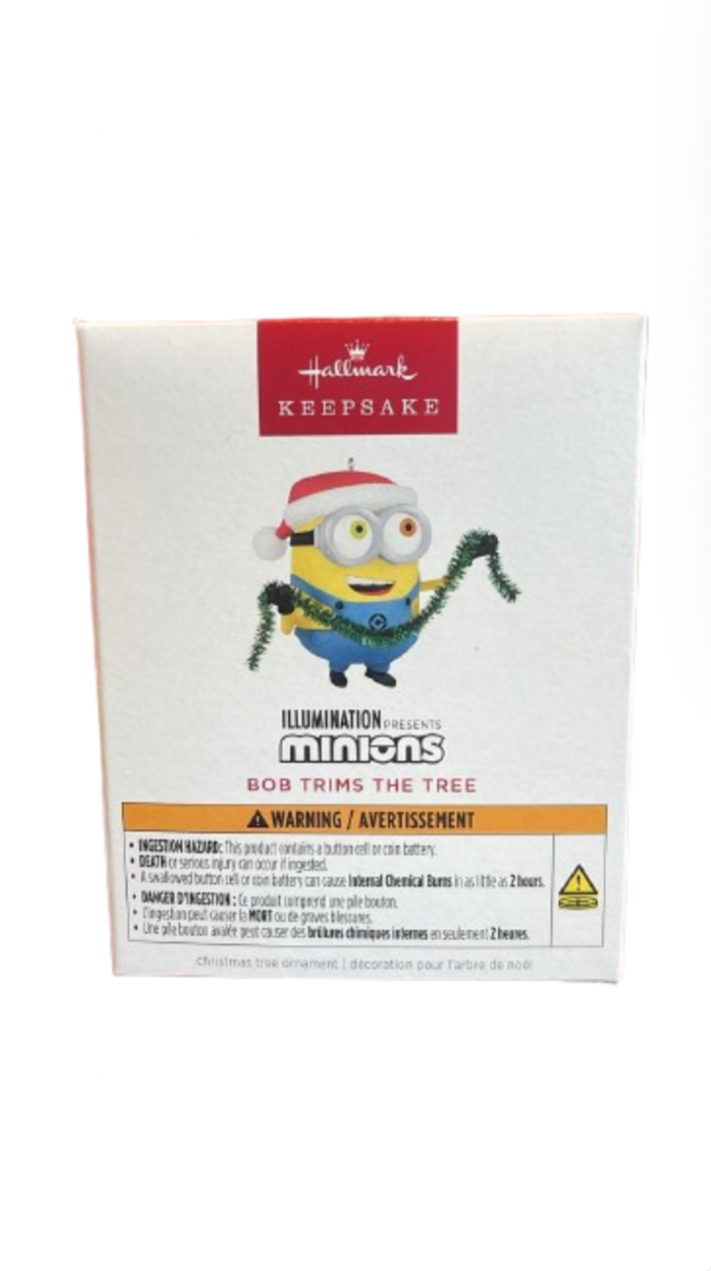 Hallmark Keepsake 2025 Minions Bob Trims the Tree Christmas Ornament With Sound