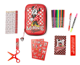 Disney Parks Minnie Mouse Zip-Up Stationery Kit New With Tag
