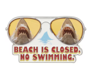 Universal Studios Jaws 50th Anniversary Sunglasses Pin New With Card