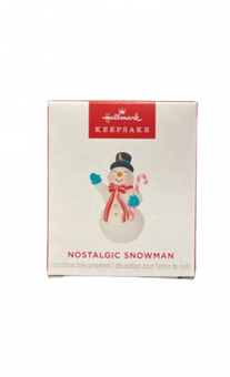 Hallmark 2024 Keepsake Mini Nostalgic Snowman Christmas Ornament New with Box