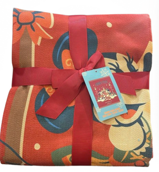 Disney Parks Mickey Minnie Epcot Germany Frohes Fest Throw Plaid Blanket New