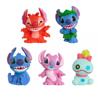 Disney Stitch Bath Caddy Set, 5-Piece Bath Toy Bucket New With Tag
