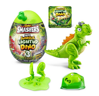 Smashers Jurassic Light-Up Dino Surprise Egg Mini Figure Set Toy New With Box