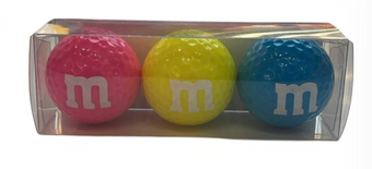 M&M's World Pink/Yellow/Blue Golf Ball Set New with Tag