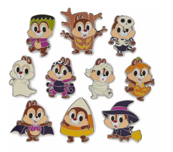 Disney Parks Chip 'n Dale Trick or Chipmunk Mystery Pin Blind Pack 2pcs New