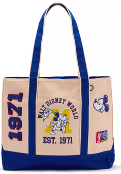 Disney Parks Mickey Mouse Canvas Tote Bag Walt Disney World New W Tag