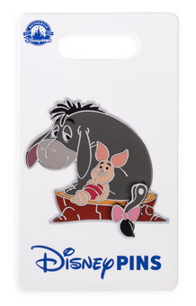 Disney Parks Eeyore and Piglet Swivel Winnie the Pooh Pin New With Card