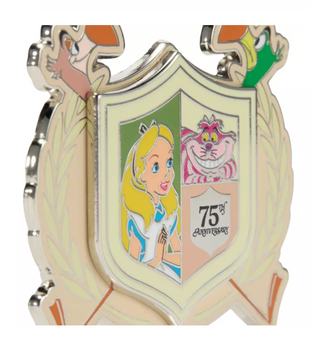 Disney Parks Alice in Wonderland 75th Anniversary Flamingo Crest Pin Limited New