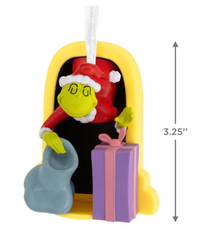 Hallmark Dr. Seuss How The Grinch Stole Christmas Grinch in Fireplace Ornament