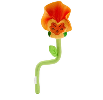 Disney Parks Bendable Orange Pansy Flower Alice in Wonderland Plush New w Tag