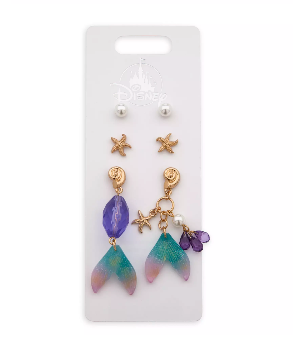 Disney The Little Mermaid Live Action Film Earring Set New with Card