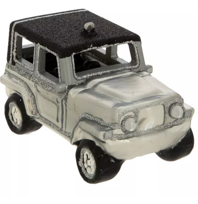 Robert Stanley Silver Glitter SUV Glass Christmas Ornament New with Tag