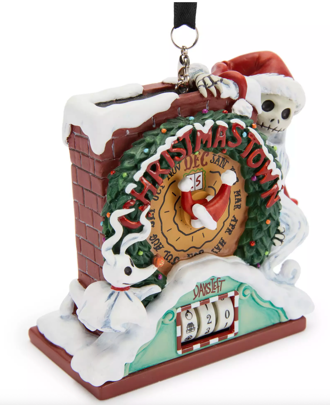 Disney Parks The Nightmare Before Christmas Town Countdown Calendar Ornament New