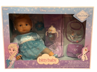 American Girl Disney Frozen Elsa Cuddle & Care Set with Bitty Baby Doll New Box