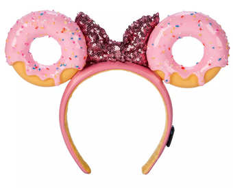 Disney Parks Minnie Mouse Donut Ears Headband Adults Disney Eats New With Tag