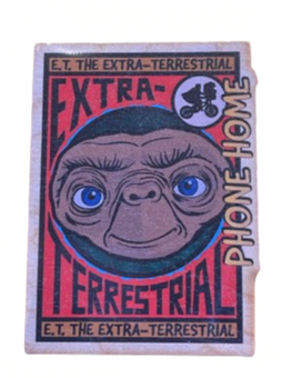 Universal Studios E.T. Extra Terrestrial Wood Block Phone Home Magnet New W Tag