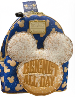 Disney Parks Scented Beignet All Day Mickey Loungefly Mini Backpack New With Tag