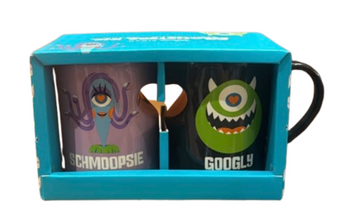 Disney Parks Monsters, Inc. Love Mug Set Schmoopsie - Googly New With Tag
