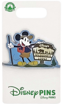 Disney Parks Wilderness Lodge Logo - Mickey Mouse Hiking Pin New With Card