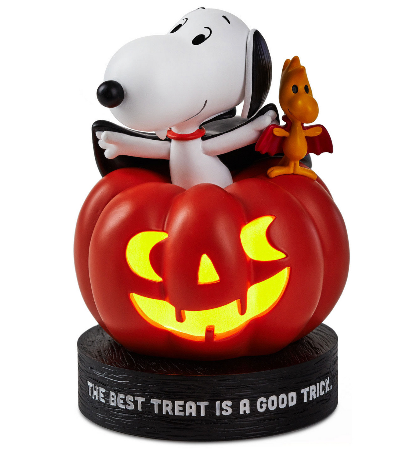 Hallmark Peanuts Vampire Snoopy and Woodstock Halloween Figurine With Light New