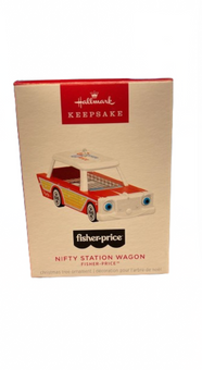 Hallmark 2024 Keepsake Fisher-Price Nifty Station Wagon Christmas Ornament New