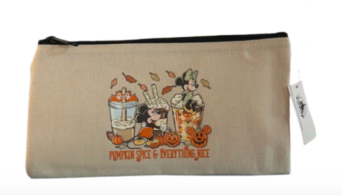 Disney Parks Fall Halloween Pumpkin Spice & Everything Nice Pouce New With Tag