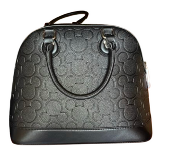 Disney Parks Exclusive Black Embossed Mickey Mouse Dome Satchel New with Tag