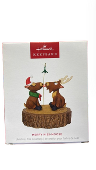 Hallmark 2025 Keepsake Merry Kiss-Moose Musical Christmas Ornament New with Box
