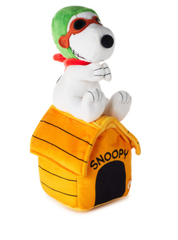 Hallmark Halloween Peanuts Snoopy Flying Ace Plush W Sound and Motion New W Tag
