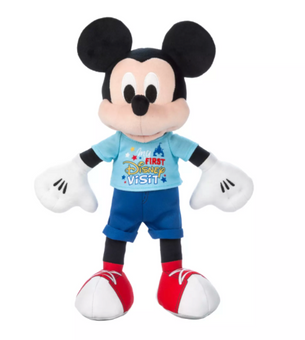 Disney Parks Mickey Mouse 'My First Disney Visit' Plush Small 13'' New With Tag