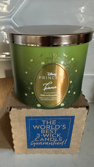 Bath and Body Works Disney Princess Tiana Limited Edition 3-Wick Candle New