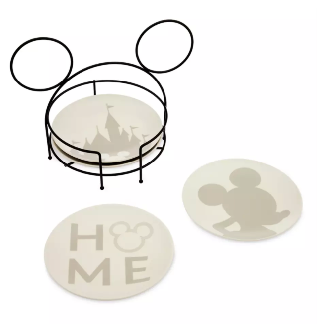 Disney Parks Mickey Mouse Icon Plate Set w Holder Home Collection New With Tag