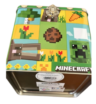 Minecraft Tin Carrier Box Cube Carry All Tin New With Tag