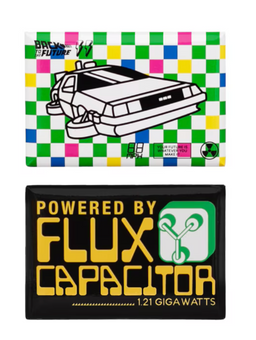 Universal Studios Back To The Future Flux Capacitor Retro Magnet Set New w Tag
