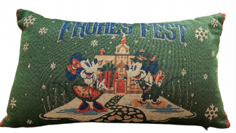 Disney Parks Mickey Minnie Epcot Germany Frohes Fest Throw Pillow New with Tag