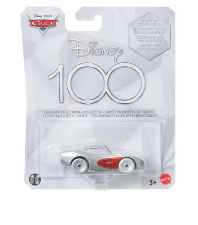 Disney Pixar Cars Disney 100 Metal Cruisin' Lightning McQueen Diecast Car New