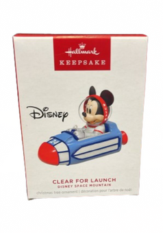 Hallmark 2024 Keepsake Disney Mickey Space Mountain Clear for Launch Ornament N