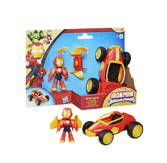 Marvel Iron Man his Awesome Friends Iron Racer Action Figure & Toy Vehicle New