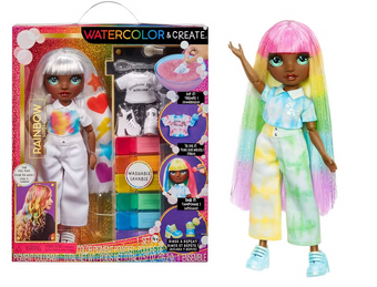 Rainbow High Watercolor & Create Fashion DIY Doll Toy New With Box