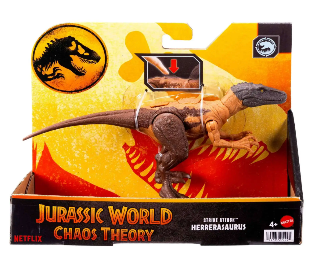 Jurassic World Strike Attack Herrerasaurus Dinosaur Action Toy Chaos Theory New