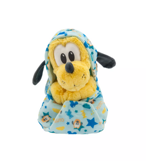 Disney Parks Babies Pluto Plush in Swaddle New With Tag